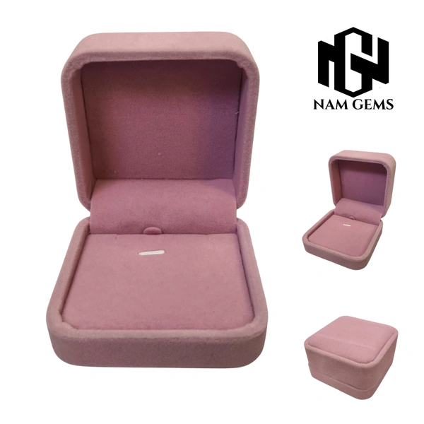 Velvet Pendant Box Premium Jewellery Storage Case - Pink