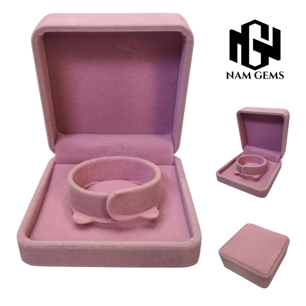 Velvet Bangle Box Premium Jewellery Storage Case - Pink