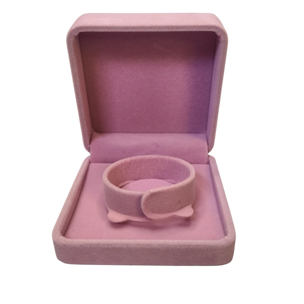 Velvet Bangle Box Premium Jewellery Storage Case - Pink