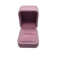 Velvet Ring Box Premium Jewellery Storage Case - Pack Of 3 - Pink
