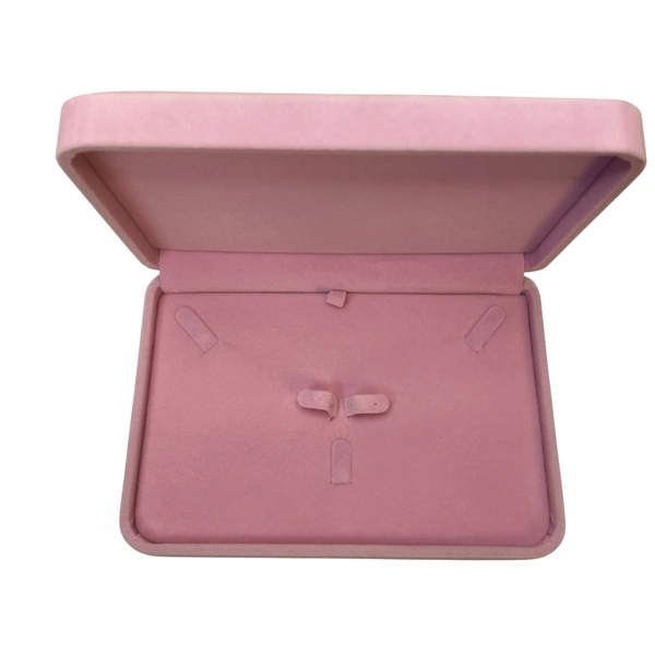 Velvet Small Necklace Set Box Premium Jewellery Storage Case - Pink