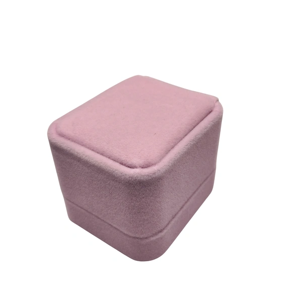 Velvet Ring Box Premium Jewellery Storage Case - Pack Of 3 - Pink