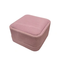 Velvet Pendant Box Premium Jewellery Storage Case - Pack Of 3 - Pink