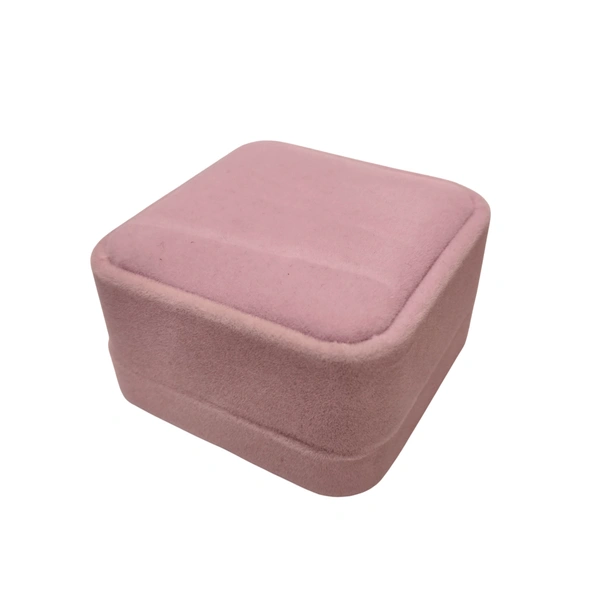 Velvet Pendant Box Premium Jewellery Storage Case - Pack Of 3 - Pink