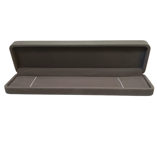 Velvet Chain Box Premium Jewellery Storage Case - Pink Grey