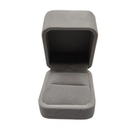 Velvet Ring Box Premium Jewellery Storage Case - Pack Of 3 - Pink Grey