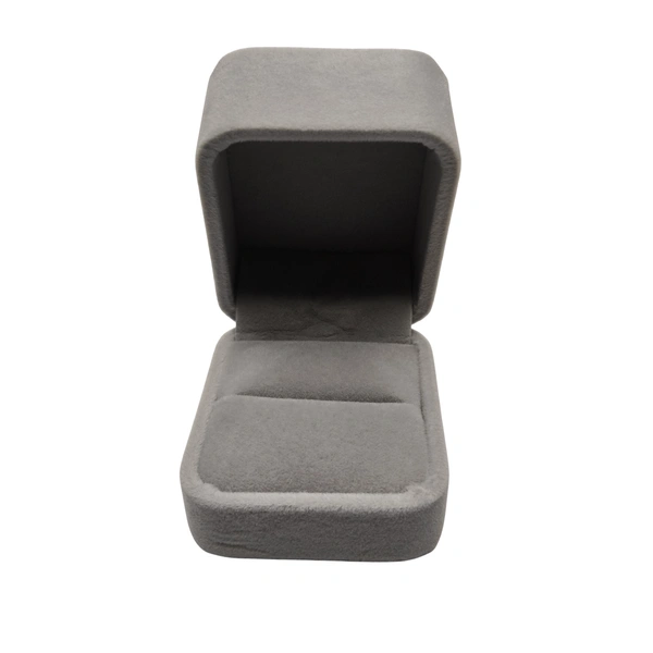 Velvet Ring Box Premium Jewellery Storage Case - Pack Of 3 - Pink Grey