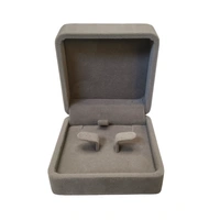 Velvet Earring Box Premium Jewellery Storage Case - Pack Of 3 - Pink Grey