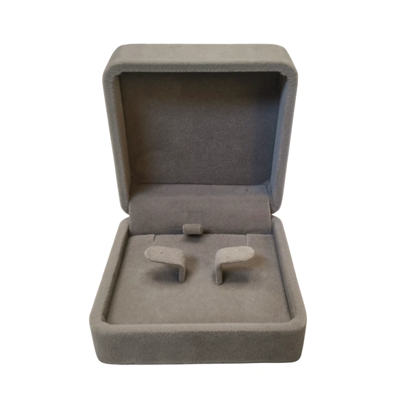 Velvet Earring Box Premium Jewellery Storage Case - Pack Of 3 - Pink Grey
