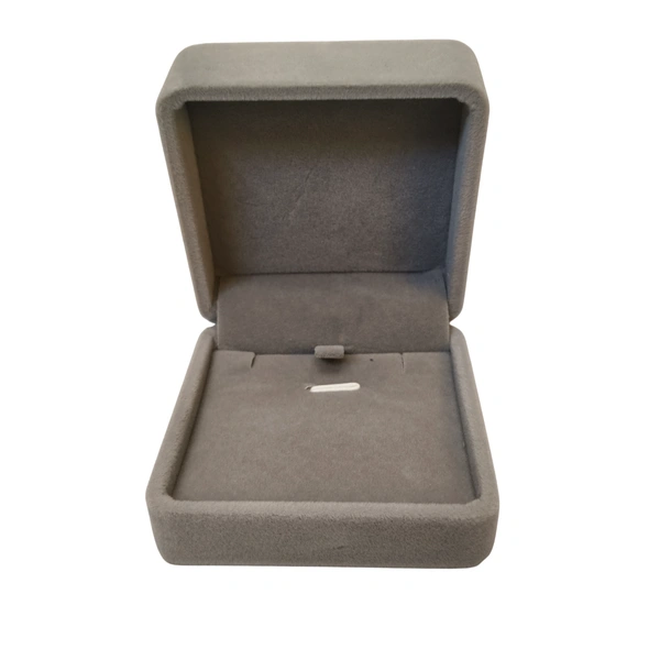 Velvet Pendant Box Premium Jewellery Storage Case - Pack Of 3 - Pink Grey