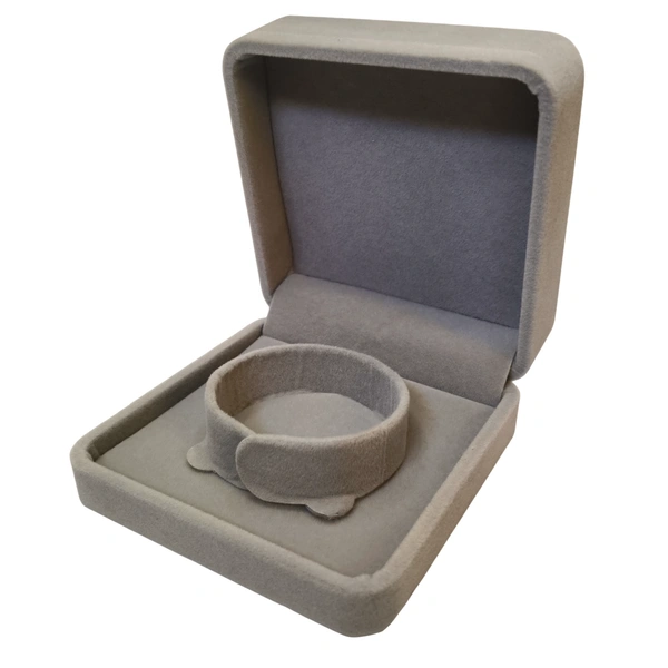 Velvet Bangle Box Premium Jewellery Storage Case - Pink Grey