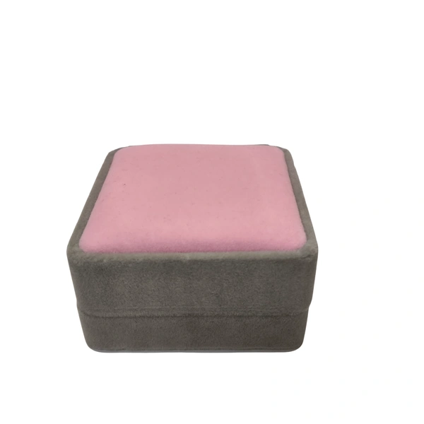Velvet Earring Box Premium Jewellery Storage Case - Pack Of 3 - Pink Grey