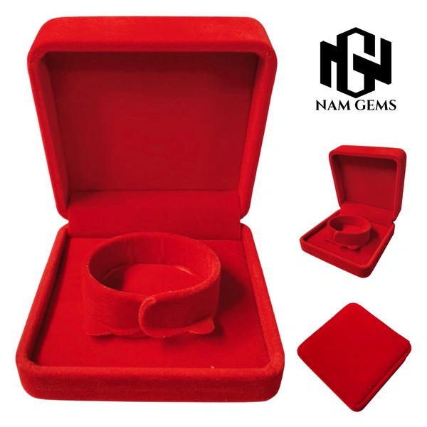 Velvet Bangle Box Premium Jewellery Storage Case - Red