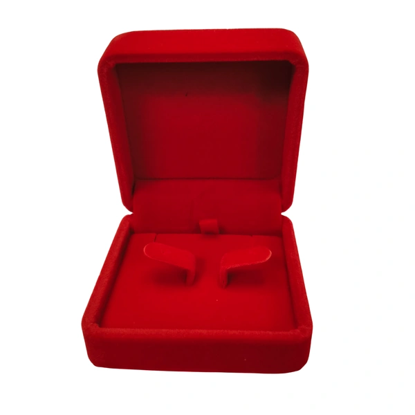 Velvet Earring Box Premium Jewellery Storage Case - Red