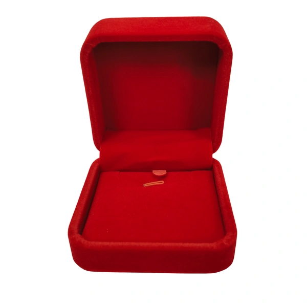 Velvet Pendant Box Premium Jewellery Storage Case - Red