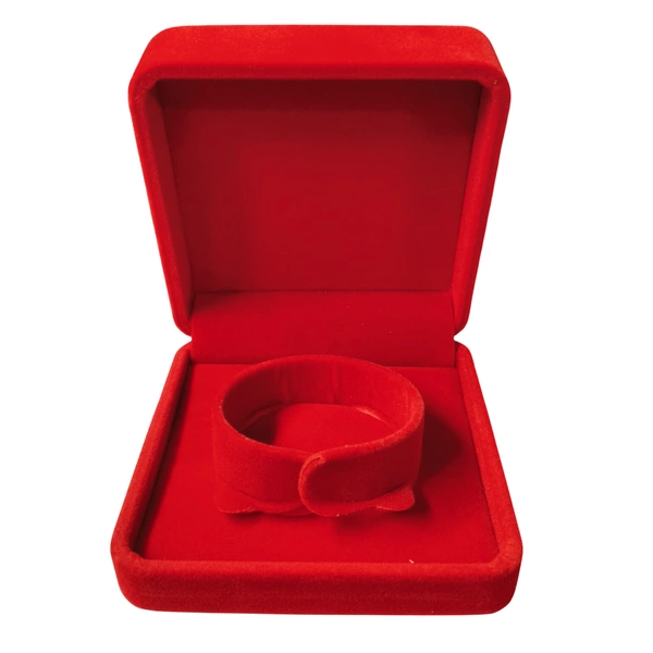 Velvet Bangle Box Premium Jewellery Storage Case - Red