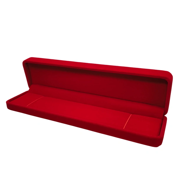 Velvet Chain Box Premium Jewellery Storage Case - Red