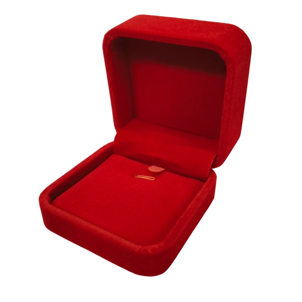 Velvet Pendant Box Premium Jewellery Storage Case - Red
