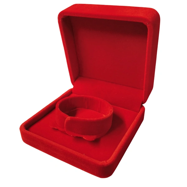Velvet Bangle Box Premium Jewellery Storage Case - Red