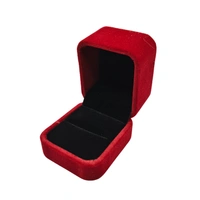 Velvet Ring Box Premium Jewellery Storage Case - Pack Of 3 - Red Wine
