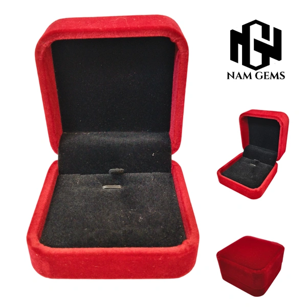 Velvet Pendant Box Premium Jewellery Storage Case - Pack Of 3 - Red Wine