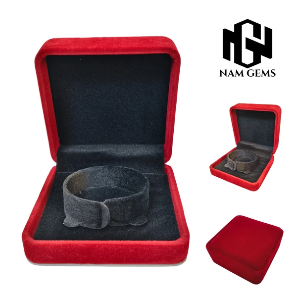 Velvet Bangle Box Premium Jewellery Storage Case - Red Wine