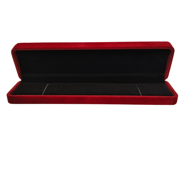 Velvet Chain Box Premium Jewellery Storage Case - Red Wine