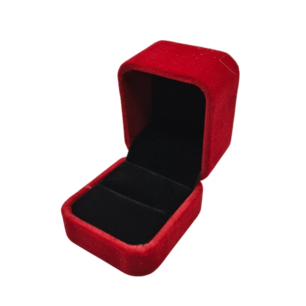 Velvet Ring Box Premium Jewellery Storage Case - Red Wine