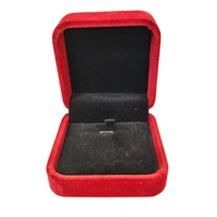 Velvet Pendant Box Premium Jewellery Storage Case - Pack Of 3 - Red Wine