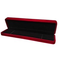 Velvet Chain Box Premium Jewellery Storage Case - Red Wine