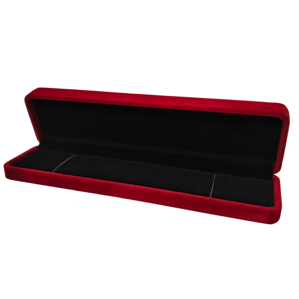 Velvet Chain Box Premium Jewellery Storage Case - Red Wine