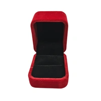 Velvet Ring Box Premium Jewellery Storage Case - Red Wine