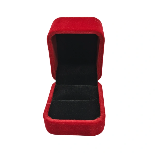 Velvet Ring Box Premium Jewellery Storage Case - Red Wine