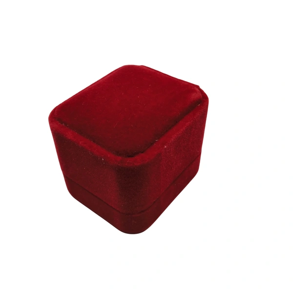 Velvet Ring Box Premium Jewellery Storage Case - Red Wine