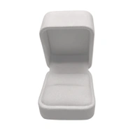 Velvet Ring Box Premium Jewellery Storage Case - Pack Of 3 - White