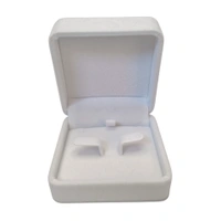Velvet Earring Box Premium Jewellery Storage Case - Pack Of 3 - White