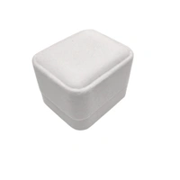 Velvet Ring Box Premium Jewellery Storage Case - Pack Of 3 - White