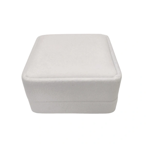 Velvet Earring Box Premium Jewellery Storage Case - Pack Of 3 - White