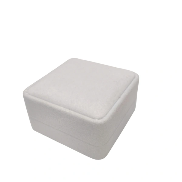 Velvet Pendant Box Premium Jewellery Storage Case - White