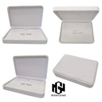 Velvet Small Necklace Set Box Premium Jewellery Storage Case - White