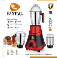 Fantail Mixer Grinder Breeza 3 Jars - Red