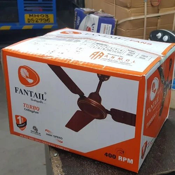 Fantail Ceiling Fan 400rpm 24 600 Mm 4 Blade - Brown