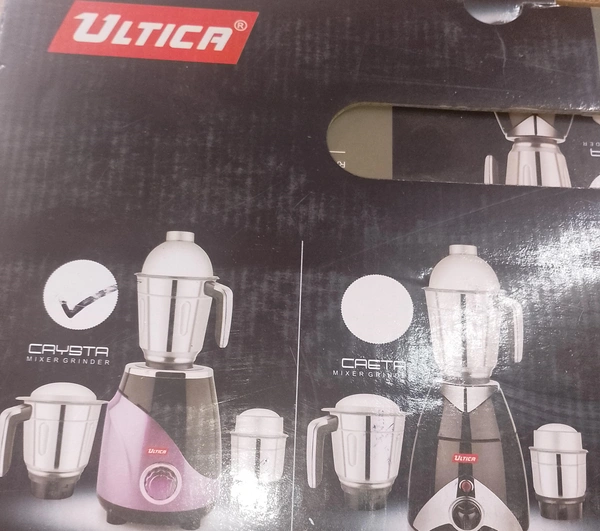 Ultica Power Full Mixer Grinder 3 Jar 850watt Copper Winding  - Red