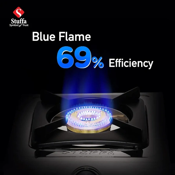 Surya Lpg Gas Stove 1 Burner Brass Stainless Steel Body 
