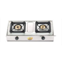 Bajaj Lpg Gas Stove 2 Burner Brass Stainless Steel Body Model Bajaj Popular Eco
