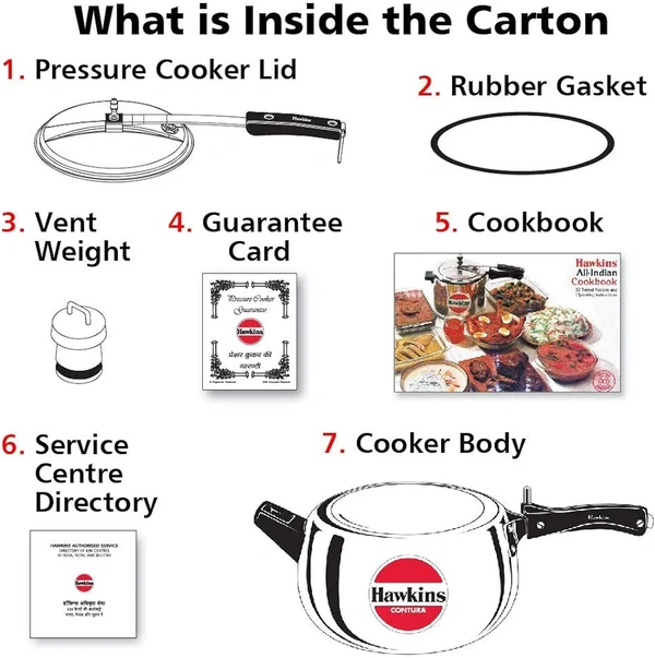 Hawkins Pressure Cooker Inner Lid Model Contura 5ltr 