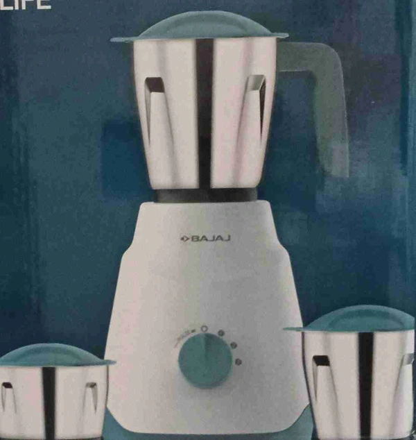 Bajaj Ninja Series Notch Mixer Grinder 3 Jar 500w French Blue Colour 