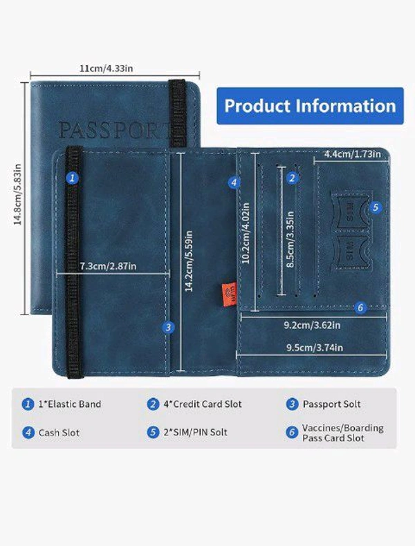 PASSPORT COVER - Brown, 6 Inch