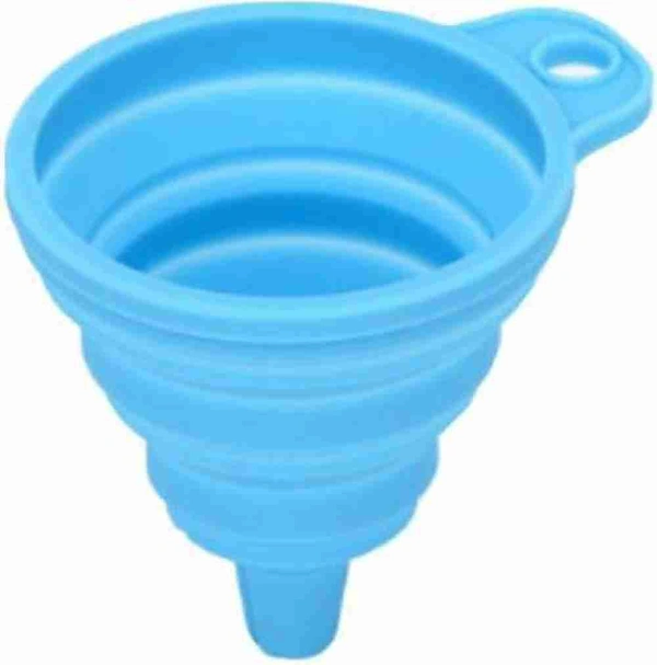 1pc Silicone Folding Funnel, Multifunctional Portable Mini Kitchen Retractable Oil Leak Household Liquid Dispenser, Kitchen Small Utensils, Kitchen Utensils - Magenta / Fuchsia