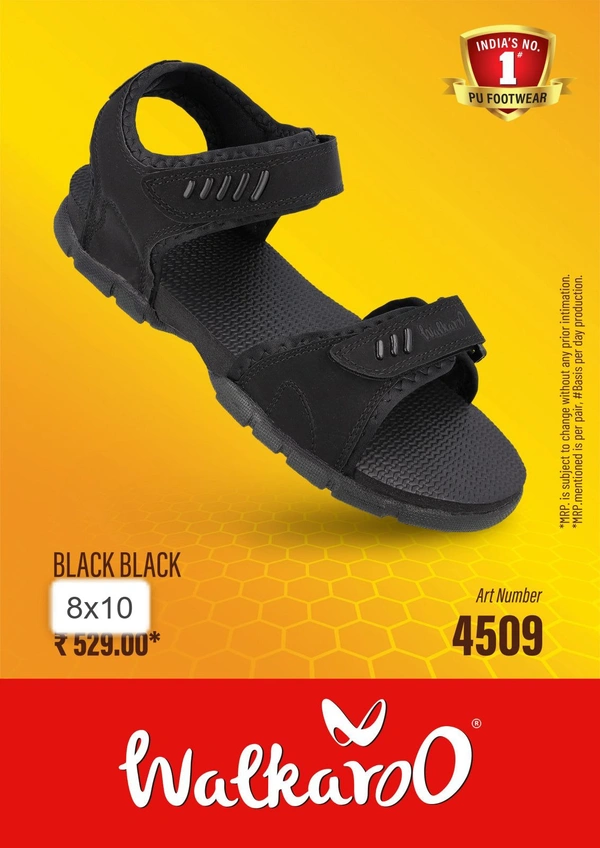 Brand: Walkaroo 2Walkaroo Men's Sport Black  - UK - 6 7 8 9 10 11 12